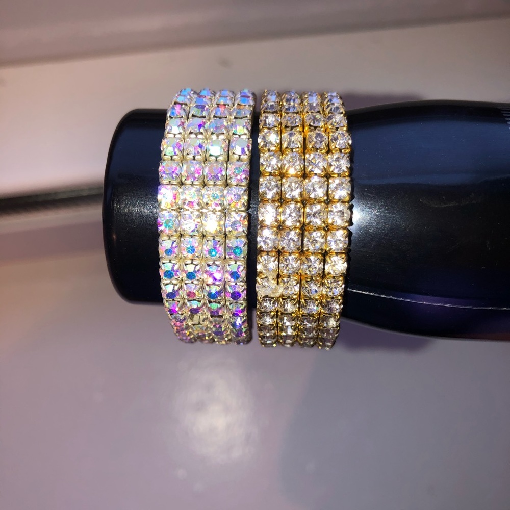 Two diamond tennis bracelets
